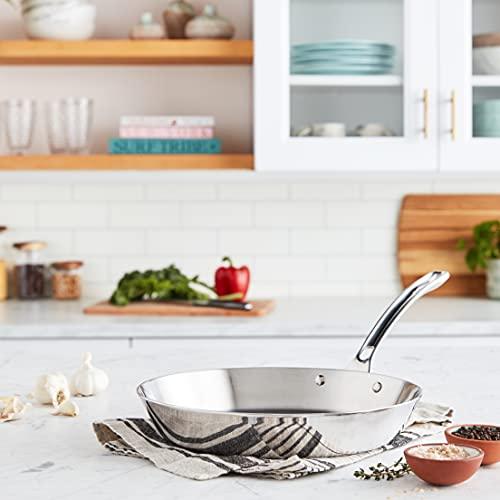 Viking Culinary Viking Contemporary 3-Ply Stainless Steel Fry Pan, 12 Inch, Silver