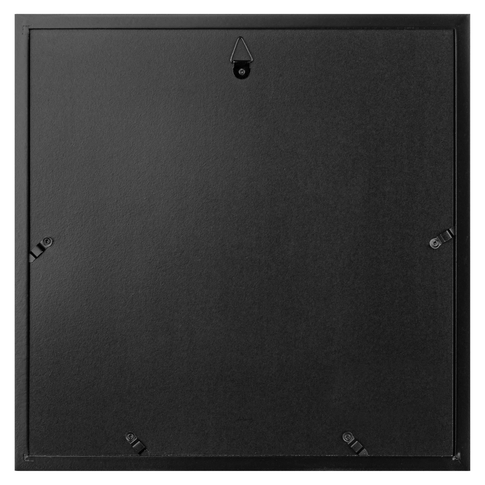 GALLERY PERFECT Gallery Perfect Black 12 Piece Square Photo Gallery Wall Picture Frame Set with Hanging Template, 16.5 x 10.2 x 16.7 inches