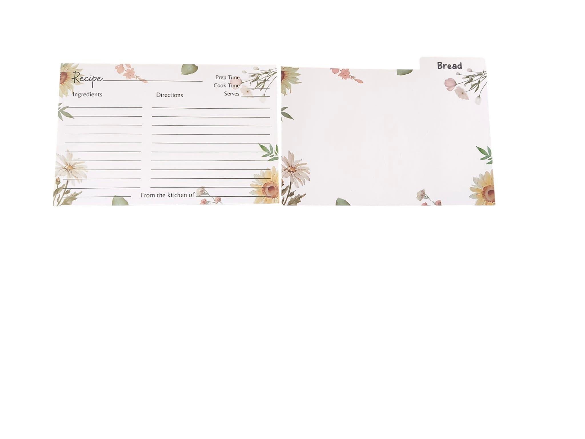 Binatia Recipe Box 50 Double-Sided Cards 4x6 Recipe cardsClear Acrylic Organizer with, Index Card Holder, Dividers, Bonus Recipe Book for Personalizing Your Own Recipes, Dimensions: 7.08\"x5.51\"x5.31\"