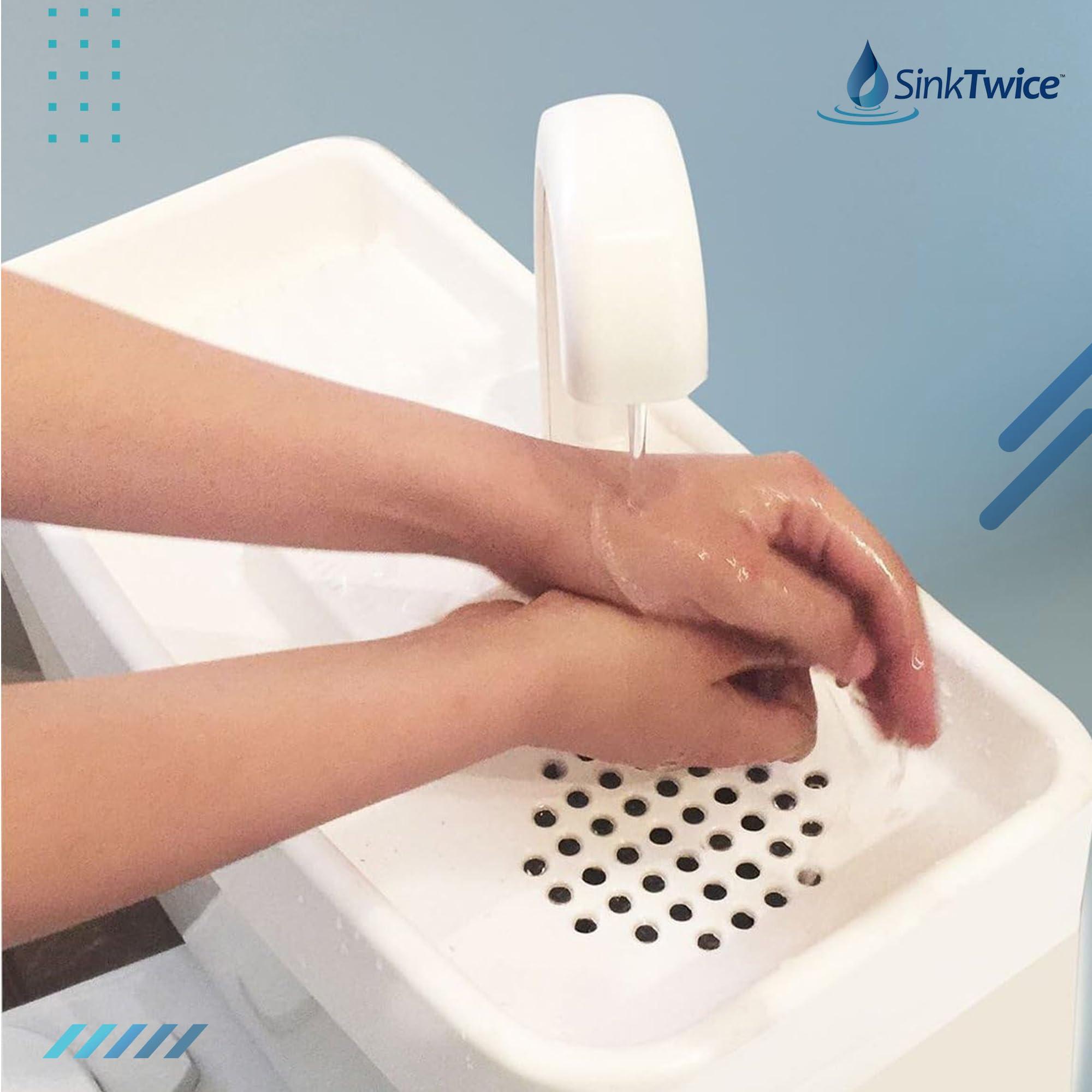 SinkTwice Sink Twice for toilet tanks measuring 15.25" - 16.8" (measured with lid off)