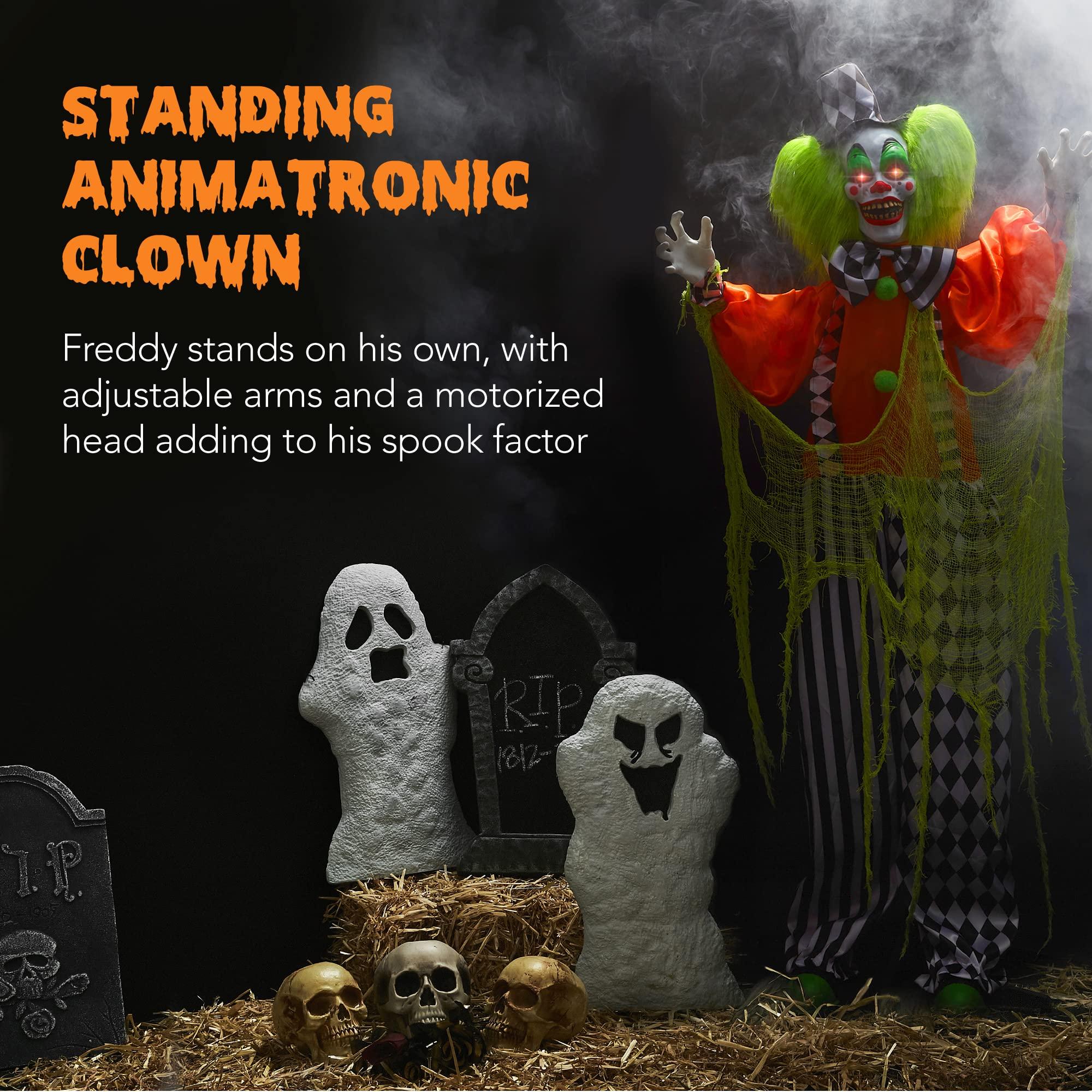 Best Choice Products Best Choice Products Funhouse Freddy The Motion Activated Animatronic Killer Clown Halloween Prop w/Pre-Recorded Lines, Light-Up Eyes, Moving Arms & Head
