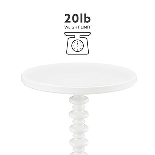 Powell Furniture Powell Furniture Powell Round Spindle, White Table 17 x 22.25 x 17