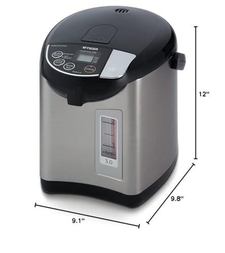 Tiger Tiger PDU-A30U-K Electric Water Boiler and Warmer, Stainless Black, 3.0-Liter