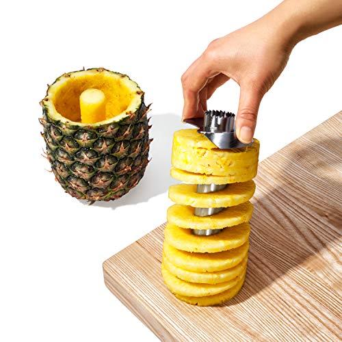 OXO OXO Good Grips Stainless Steel Pineapple Corer & Slicer,Silver/Black