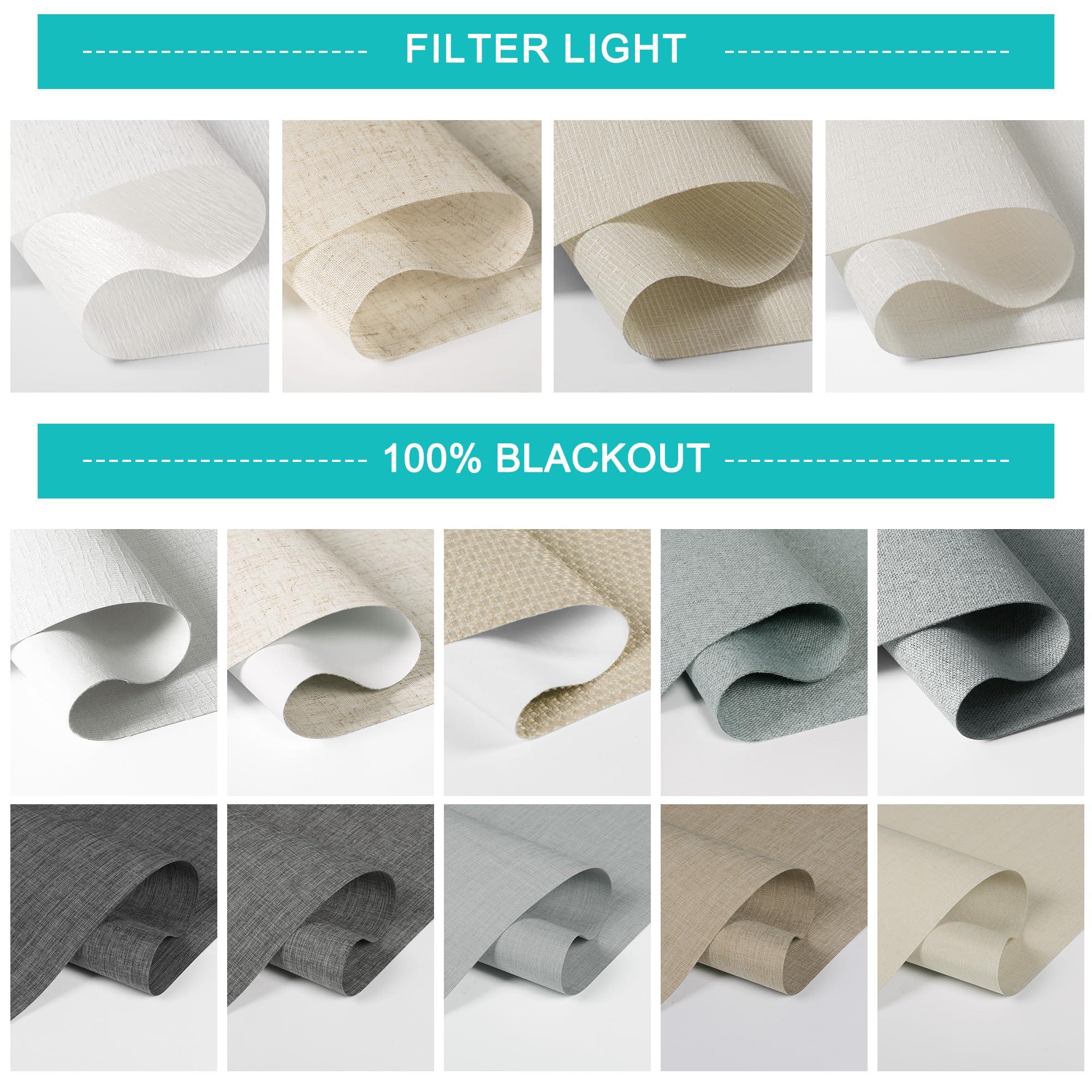 BERISSA BERISSA No Drill Cordless Roman Shades for Window, Blackout Roman Blinds Room Darkening Roll up Blinds Easy Install Linen Roman Window Shades for Inside Mount,80" W x 72" H,Linen Beige