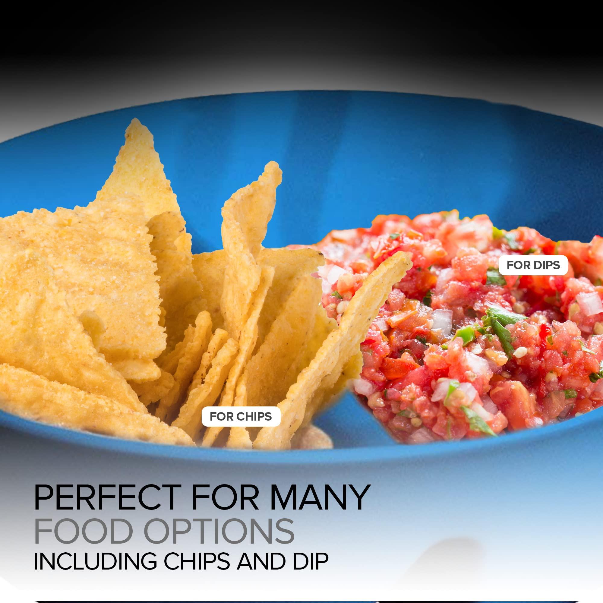 Just Solutions 3 Pack - Just Crunch Anti-Soggy Cereal Bowl - Keeps Cereal Crunchy | BPA Free | Microwave Safe | Ice Cream & Topping, Yogurt & Berries, Fries & Ketchup & More Red, White & Blue