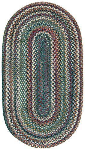 Capel Capel Rugs Sherwood Forest Oval Braided Runner, 24" x 8' Runner, Dark Blue