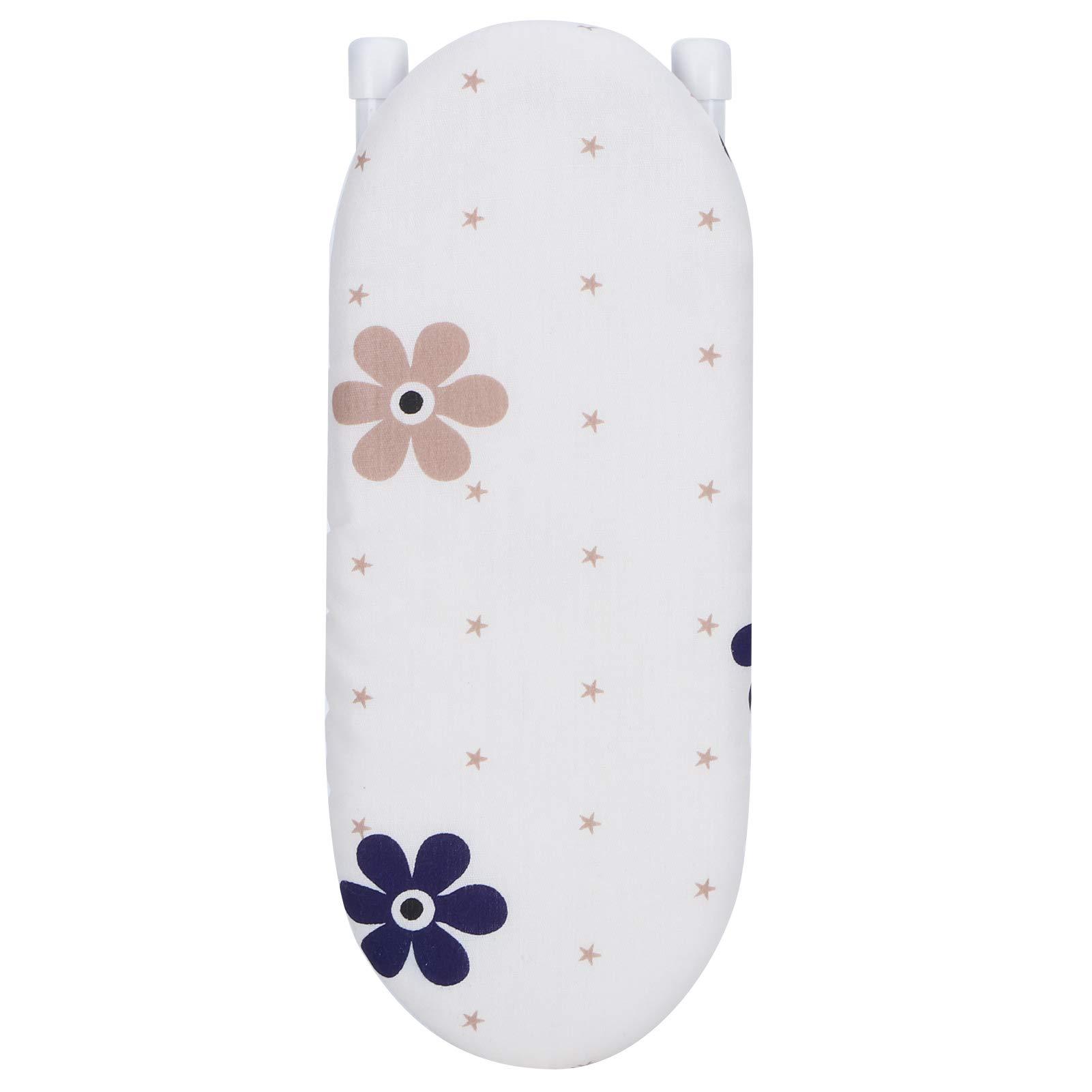 Jerliflyer Jerliflyer Desktop Ironing Board, Portable Mini Small Ironing Board Thickened with Folding Legs, Suitable for Home Travelling (Flowers Tightly grouped)