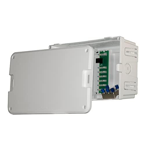 On-Q Legrand - OnQ, Cable Management, Structured Media Enclosure, In-Wall Enclosure for MDU, Screw-On Cover, 8 inch, Glossy White, EN0800