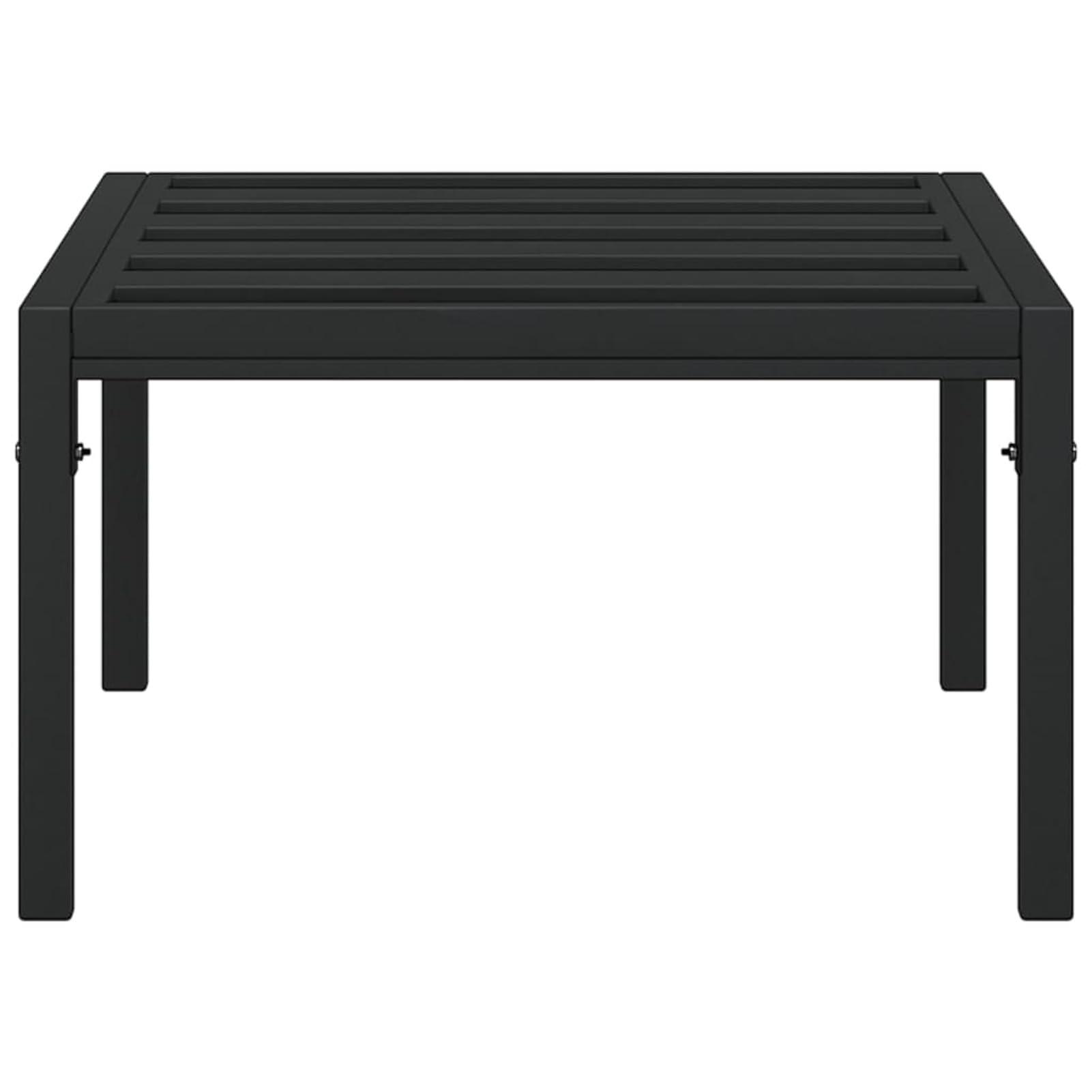 Gecheer Gecheer Patio Coffee Table Modern Table for Home Living Room, Office Black 23.6\"x23.6\"x13.8\" Steel SJ234634A