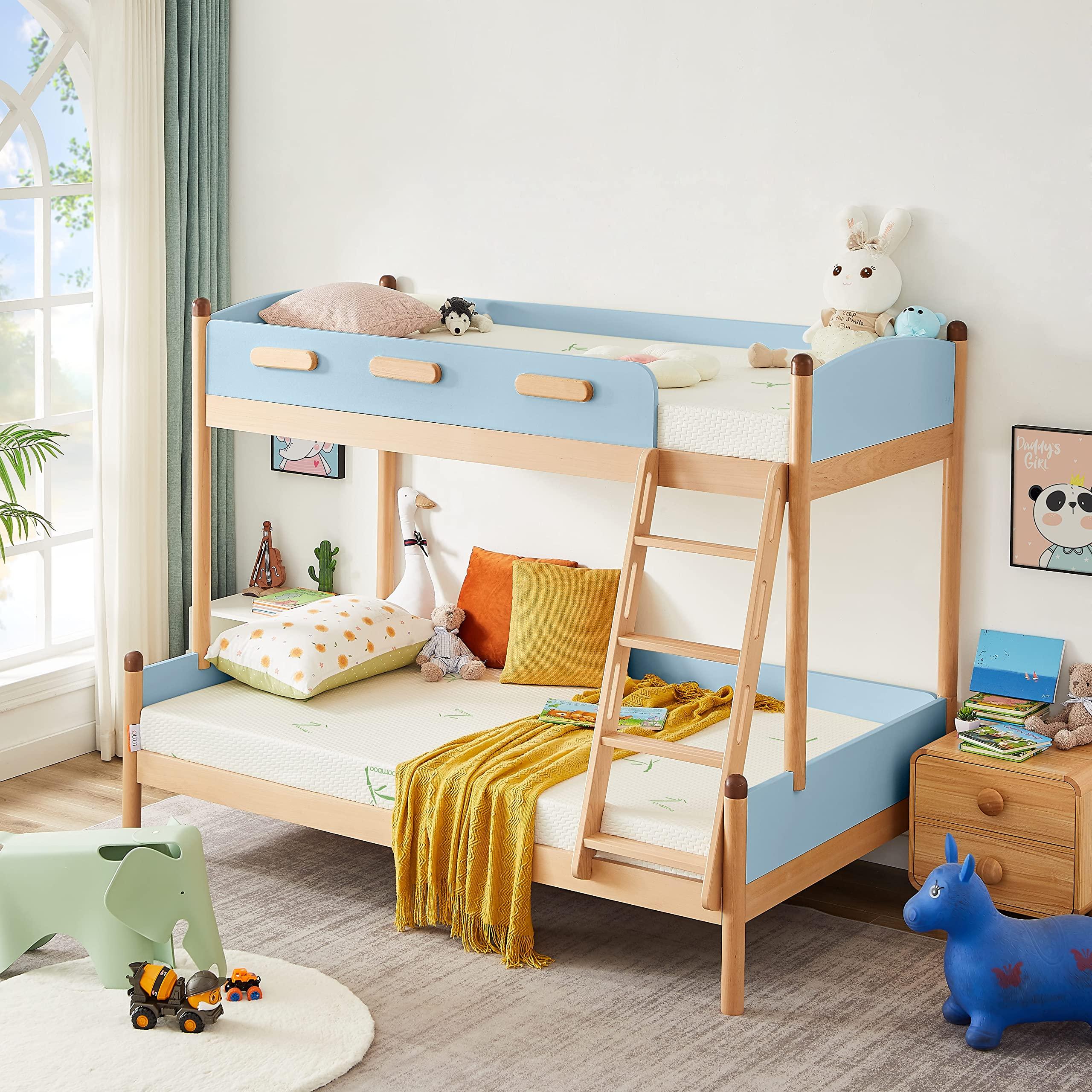 OUUI OUUI Twin Mattress, 5 Inch Memory Foam Mattress in a Box for Kids with Breathable Bamboo Cover, Medium Firm Gel Mattress for Bunk Bed, Trundle Bed, CertiPUR-US Certified