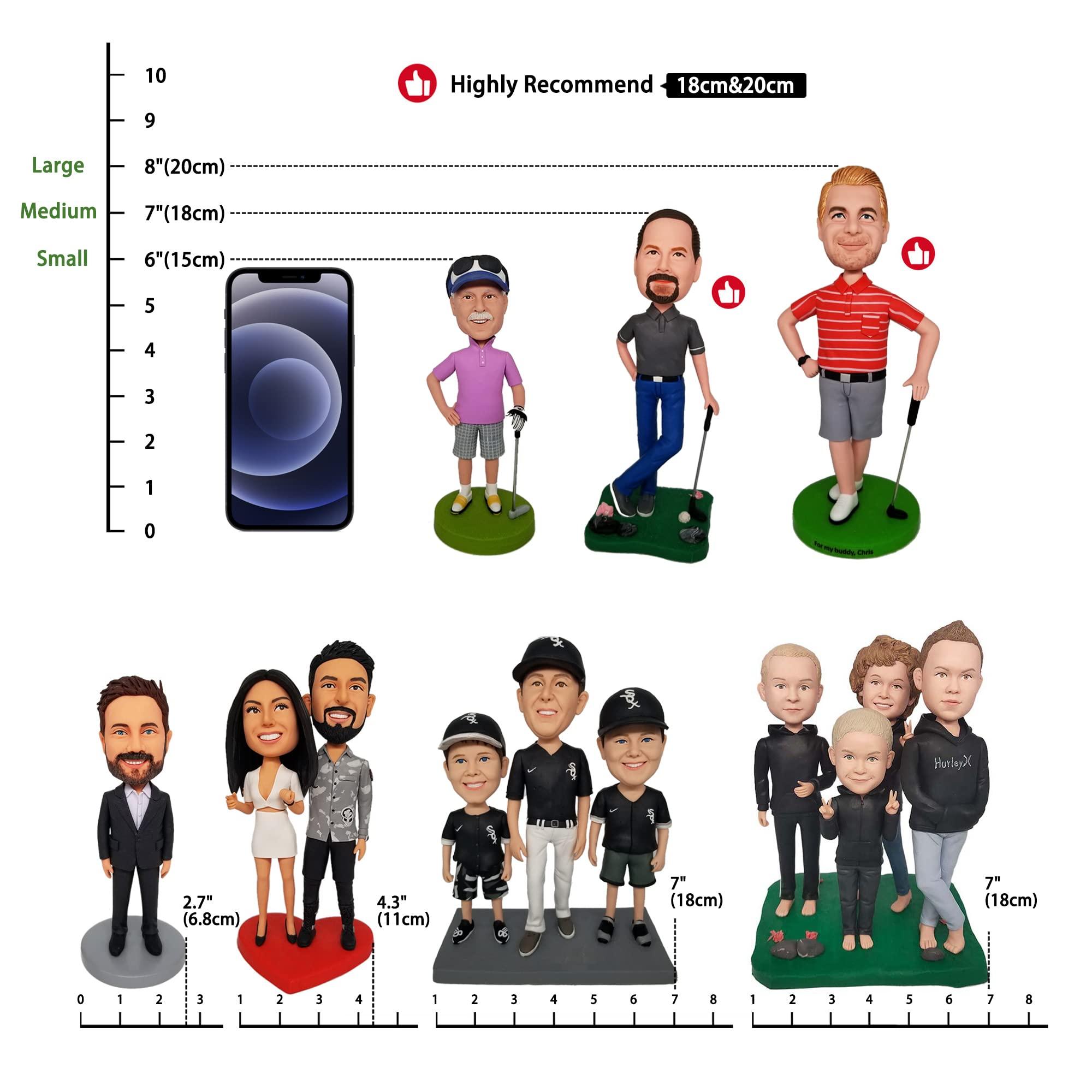 mydedor mydedor Custom Bobble-Heads Figurine Customized Doll, Male Dentist in Black Suit Custom Bobble Head, Bobble Head Figures Handmade Personalized Sculpture Gift for Men