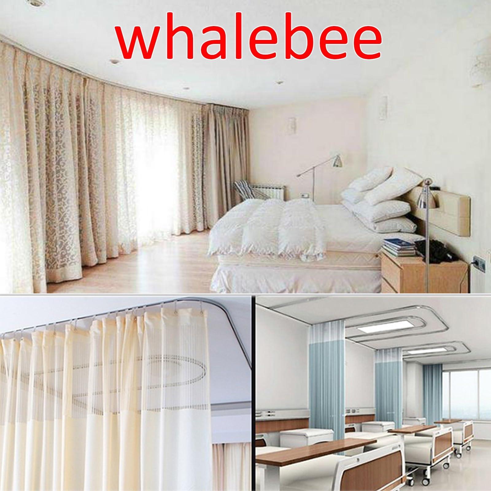 whalebee whalebee Bay Window Track Curtains Curtain Track Bendable Silent and Smooth Flexible Curtain Rail with Accessories Bendable Curtain Rail for Bay Window Curtain Rails