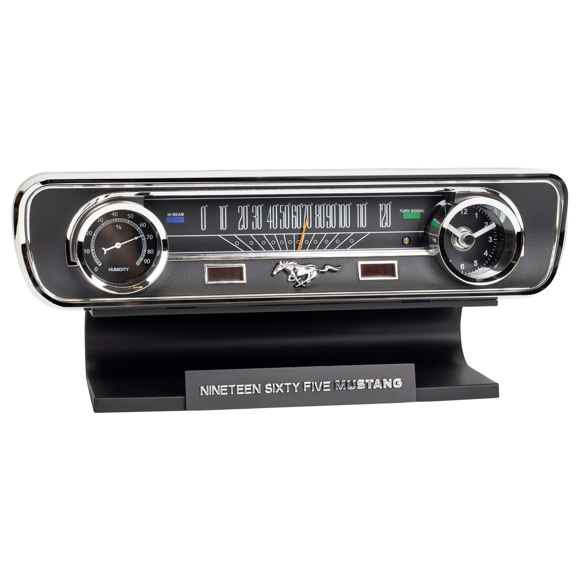Mark Feldstein & Associates Mark Feldstein & Associates Ford 1965 Mustang Vintage Dashboard Tabletop Desk Thermometer Sound Clock