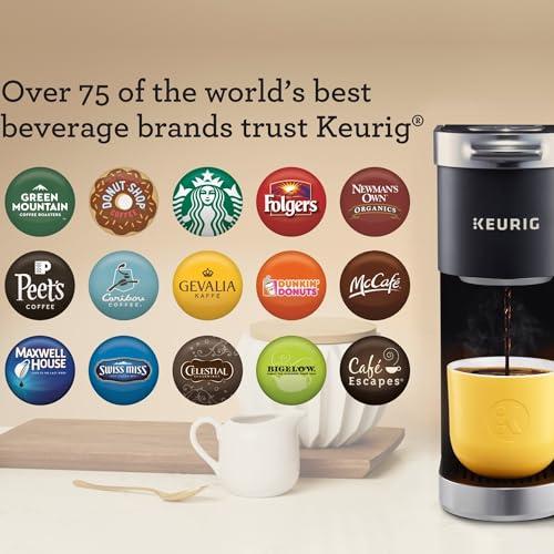 Keurig Keurig K-Mini Plus Single Serve K-Cup Pod Coffee Maker, with 6 to 12oz Brew Size, Stores up to 9 K-Cup Pods, Travel Mug Friendly, Matte Black