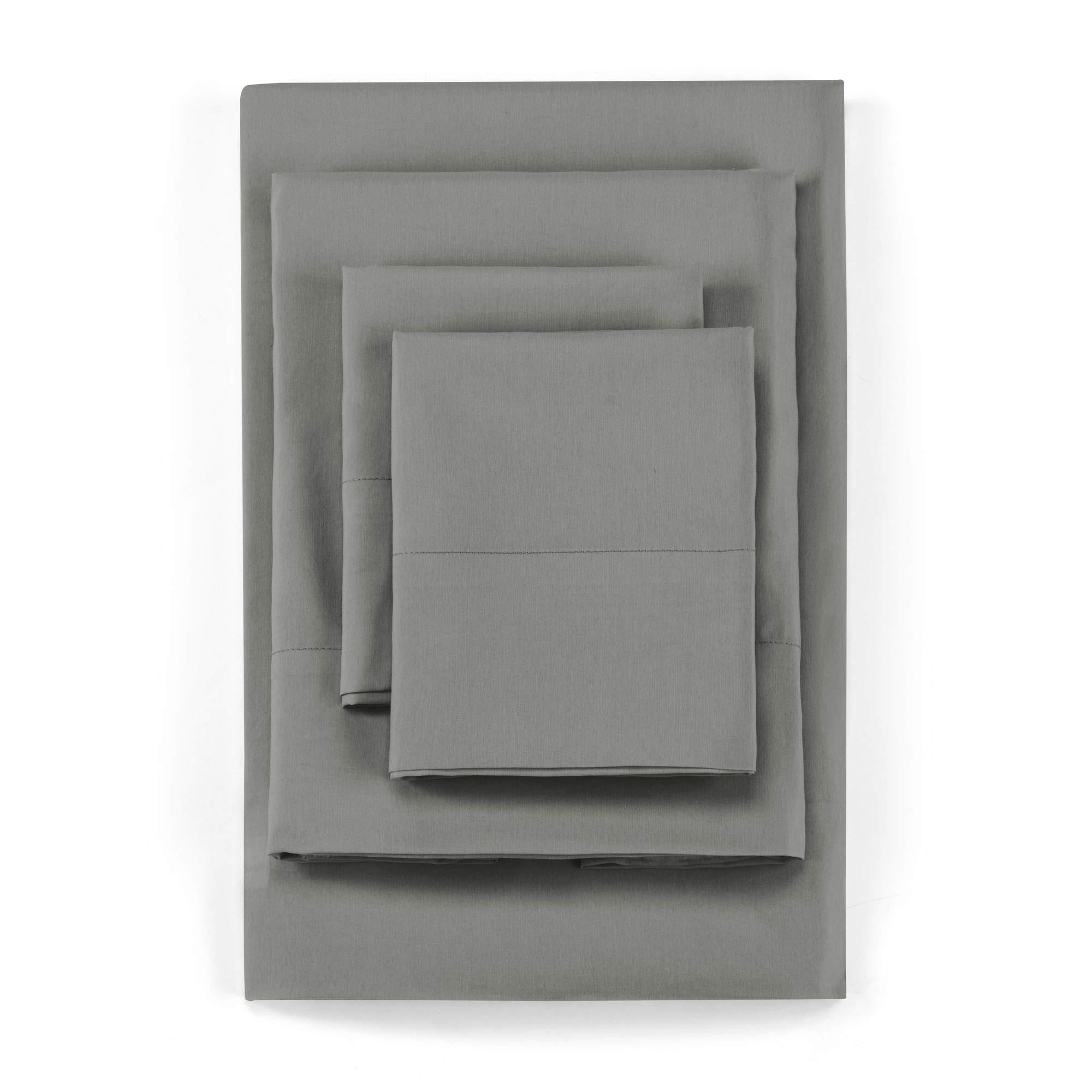 Splitsvilla Twin Size Sheet Set 4 Pcs Bedding Set 100% Long Staple Cotton Bed Sheets Extra Soft and Luxury Sheets, 800 TC Easy Fits Mattress Upto 15\" Deep Pocket (Twin Size,Charcoal Gray)