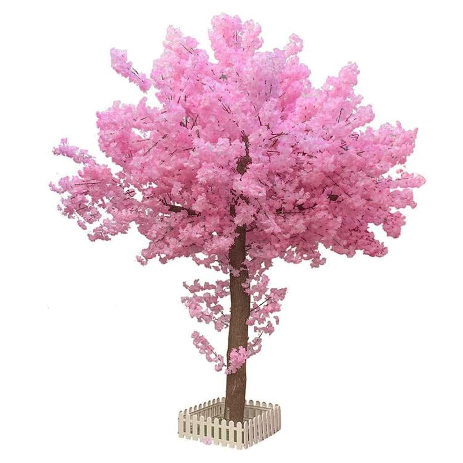 WAGLOS Fake Tree Artificial Tree Cherry Blossom Fake Tree Large Shopping Mall Wishing Tree Simulation Tree Outdoor Family Artificial Plant Realistic Design