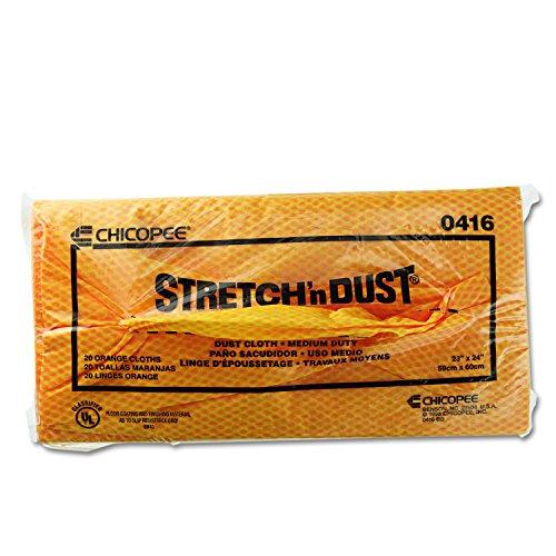 Chicopee Chicopee Stretch'n Dust 0416 Medium Duty Dust Cloth, Yellow/Orange 24-Inch x 24-Inch (100 Count, 5 bags of 20)