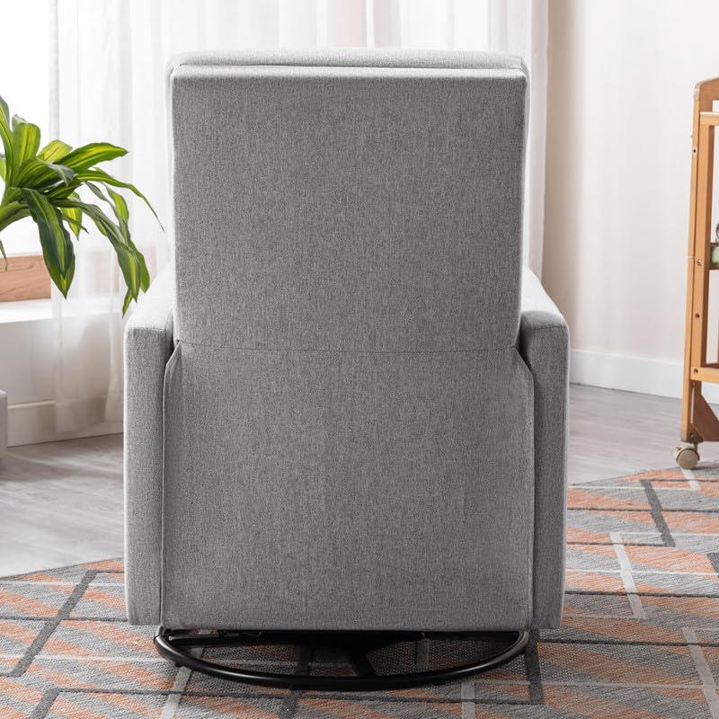 ATGHYURT Modern Accent Chair Fabric Recliner Chair Mid-Century Recliner Adjustable Single Recliner Sofa Lazy Sofa Chair Ergonomic Design Manual Wing Chair Recliner for Living Room and Office