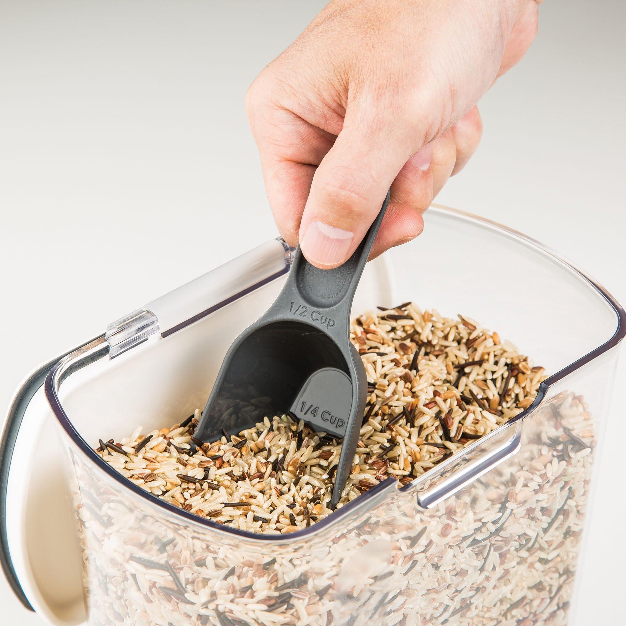 Progressive International Progressive International Prepworks ProKeeper 8 Piece Food Storage Containers Set with Air Tight Lids for Home and Professional Use, Clear/Gray