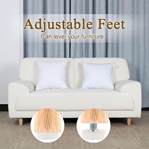 uxcell uxcell Furniture Cabinet Screw On Leveling Glide Foot M8 x 20mm Thread 20 Pcs