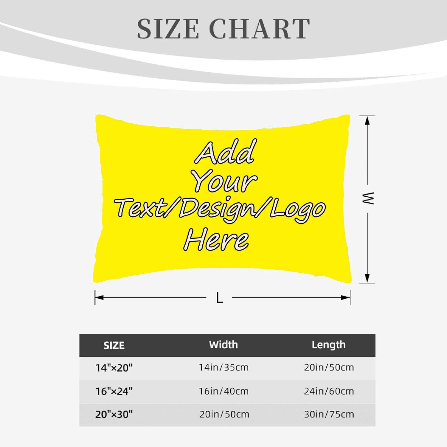 Pzwqkyn Pzwqkyn Custom Pillow with Picture Text Customized Photo Pillowcase, Personalized Throw Pillow Cover, Christmas Love Keepsake Gifts Two-Sides Design 20x30 in, No Filling, Bright Yellow