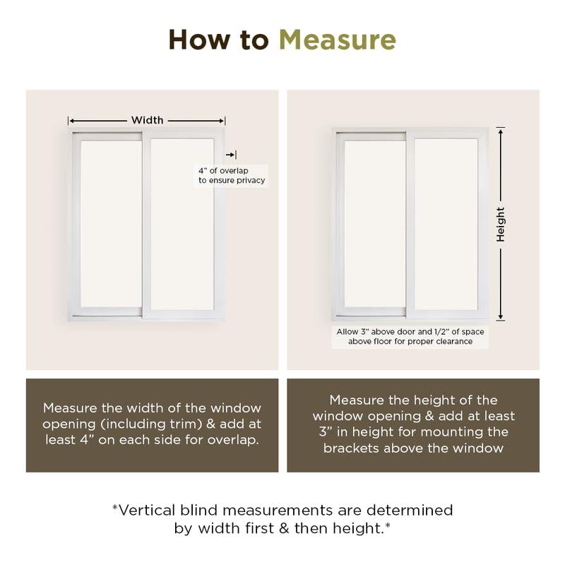 BlindDen BlindDen - Vinyl Vertical Window Blinds for Home - Vertical Blinds for Sliding Glass Doors - White (46" W x 84" H)