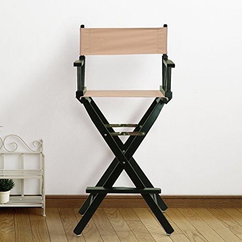 Casual Home Casual Home 30" Director's Chair Black Frame-with Tan Canvas, Bar Height