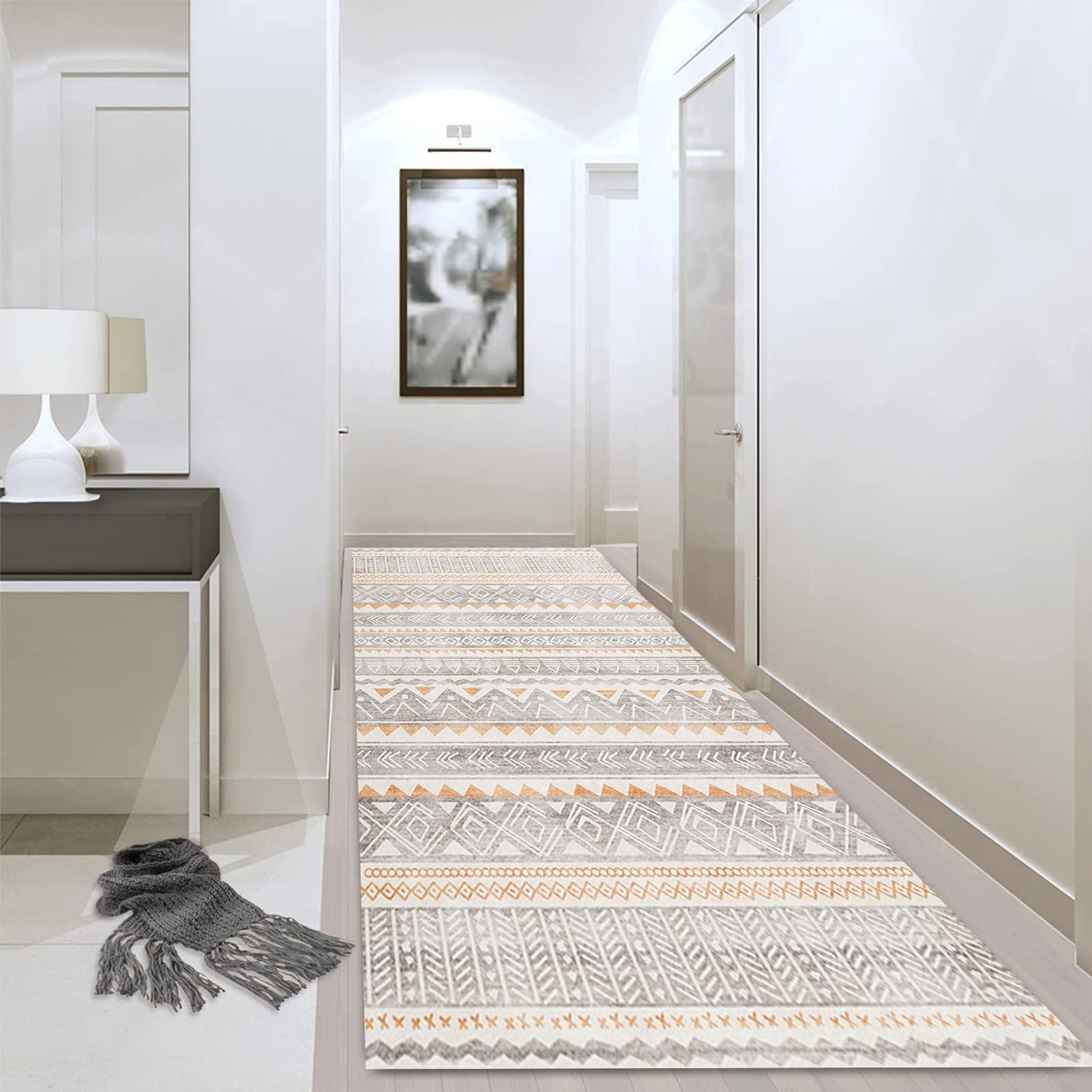 ONISUM Long Carpet Runners for Hallway, Kitchen Hall Stairs Passage Narrow Rugs, Home Decoration Area Rugs, Rubber Backed Non Slip Runner Rugs - Customizable Length ( Size : 2.6 ft 13.1 ft )