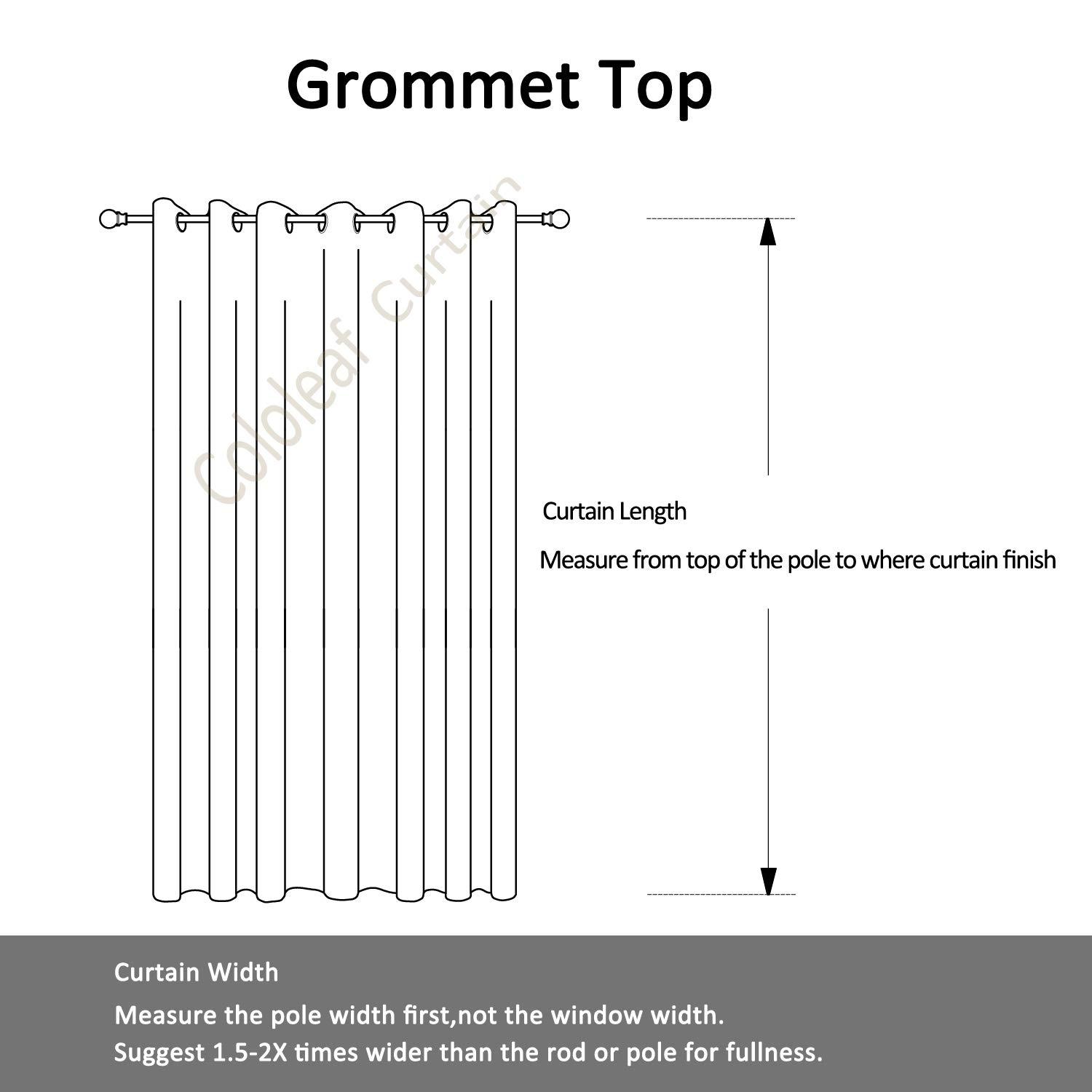 cololeaf coloeaf Blackout Extra Wide Curtains Faux Linen Look Thermal Curtains for Sliding Glass Door Extra Wide Drapes for Living Room Bedroom Room Divider Farmhouse Grommet Ebony 100" Wx96 L 1 Panel