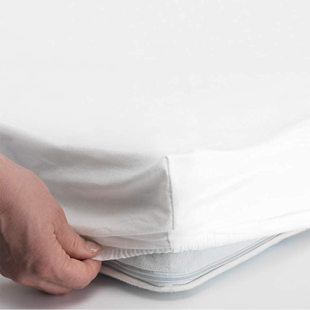 DIFFERENT SHEETING DIFFERENT SHEETING- Cot Fitted Sheet 28\" x 75\"-100% Cotton-Soft & Breathable- Only Fitted Sheet with 5\" Deep Pocket- Perfect for RV Bunk/Camping Cot/Guest Bed-Cot Size 28\" x 75\",Ivory Stripe