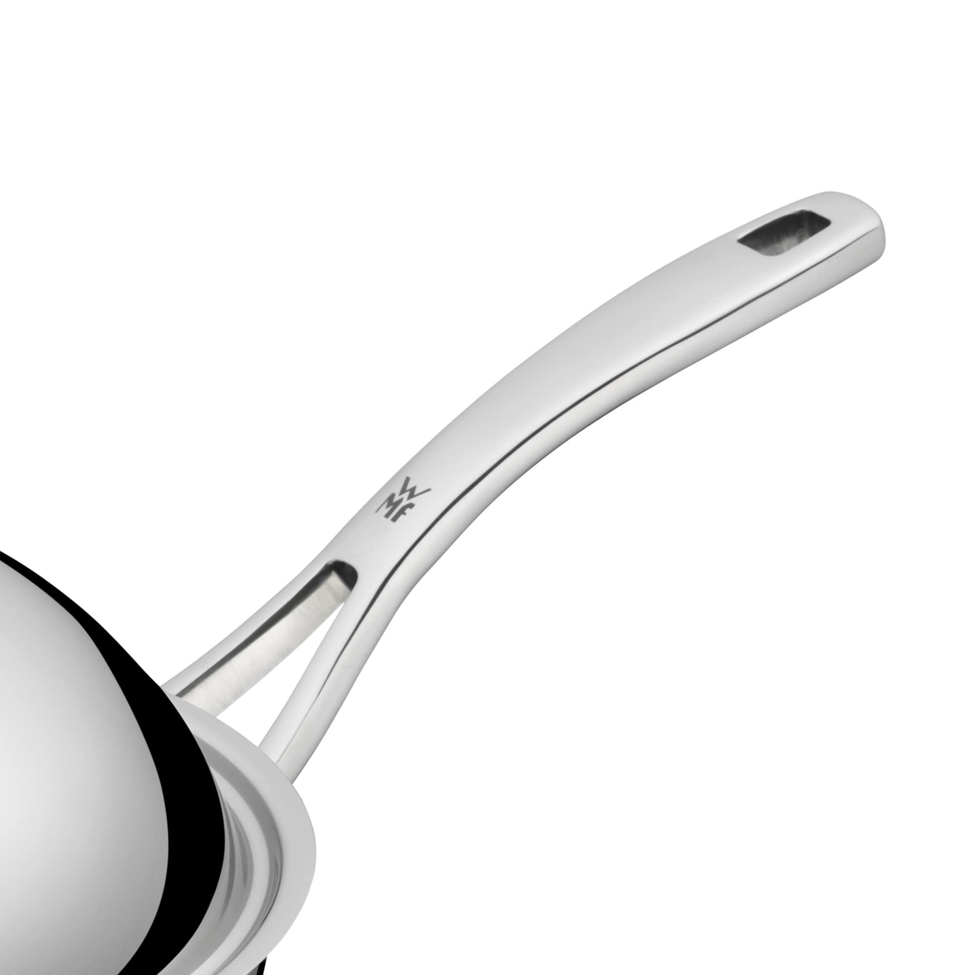 WMF WMF Wok Multiply 28cm with Metal lid, Stainless Steel, Silver, 57.5 x 33.2 x 20.3 cm