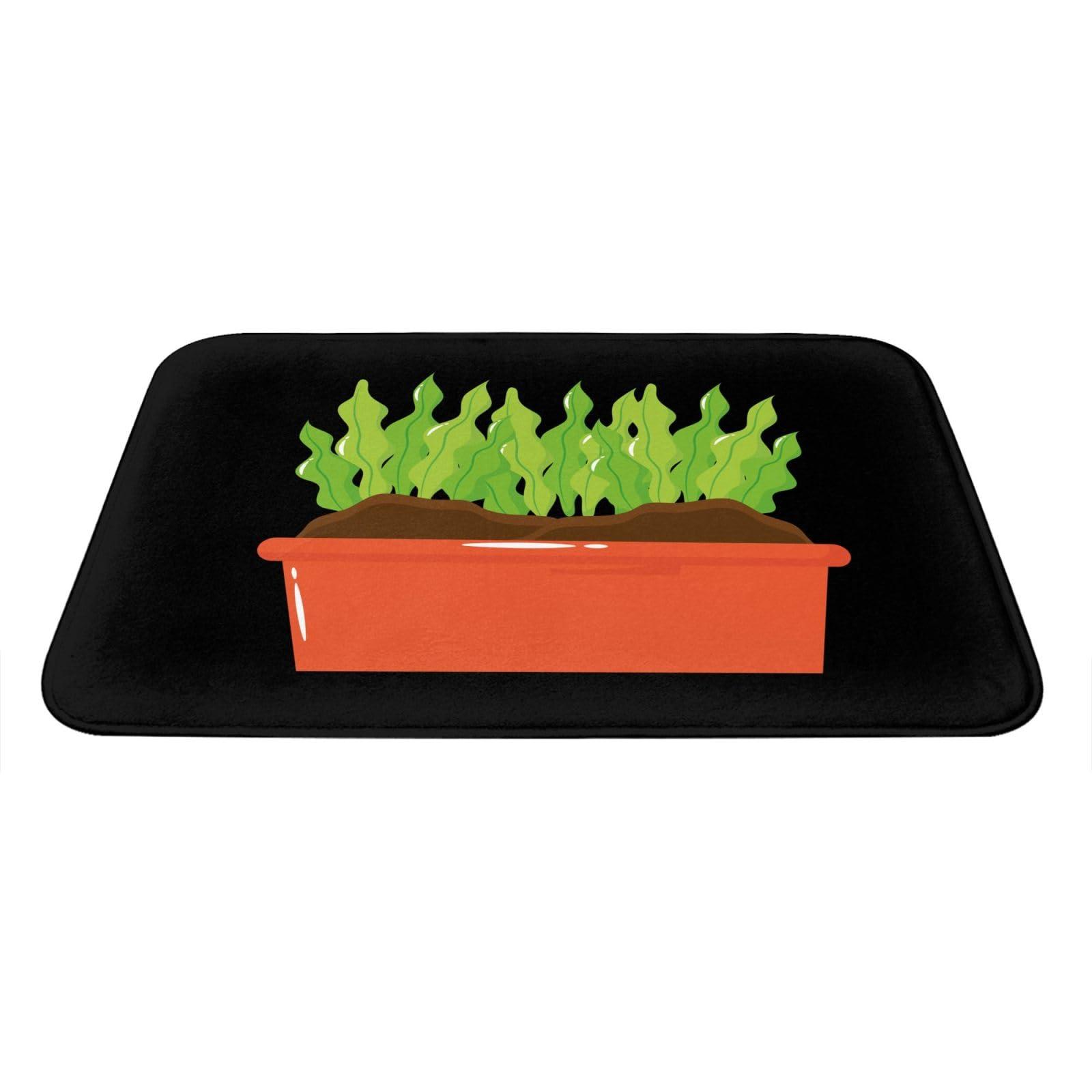 SIYTUAU SIYTUAU Potted Plants Bathroom Rugs 16x24 Inch Ultra Soft Non Slip Bath Mat Kitchen Bedroom Rug Door Mat