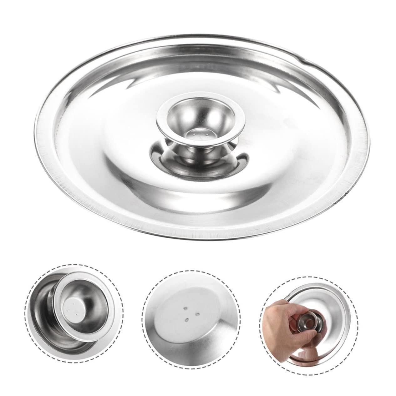 PRETYZOOM PRETYZOOM 2Pcs Metal Pot Cover for Seasoning Pot Oil Pot Lid Anti-Scalding Feature Cooking Pot Lids