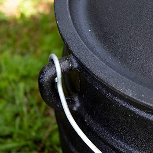 Lehman\'s Lehman\'s Campfire Cooking Kettle Pot - Cast Iron Potje Dutch Oven with 3 Legs and Lid, 10.5 inch, 2 gallon
