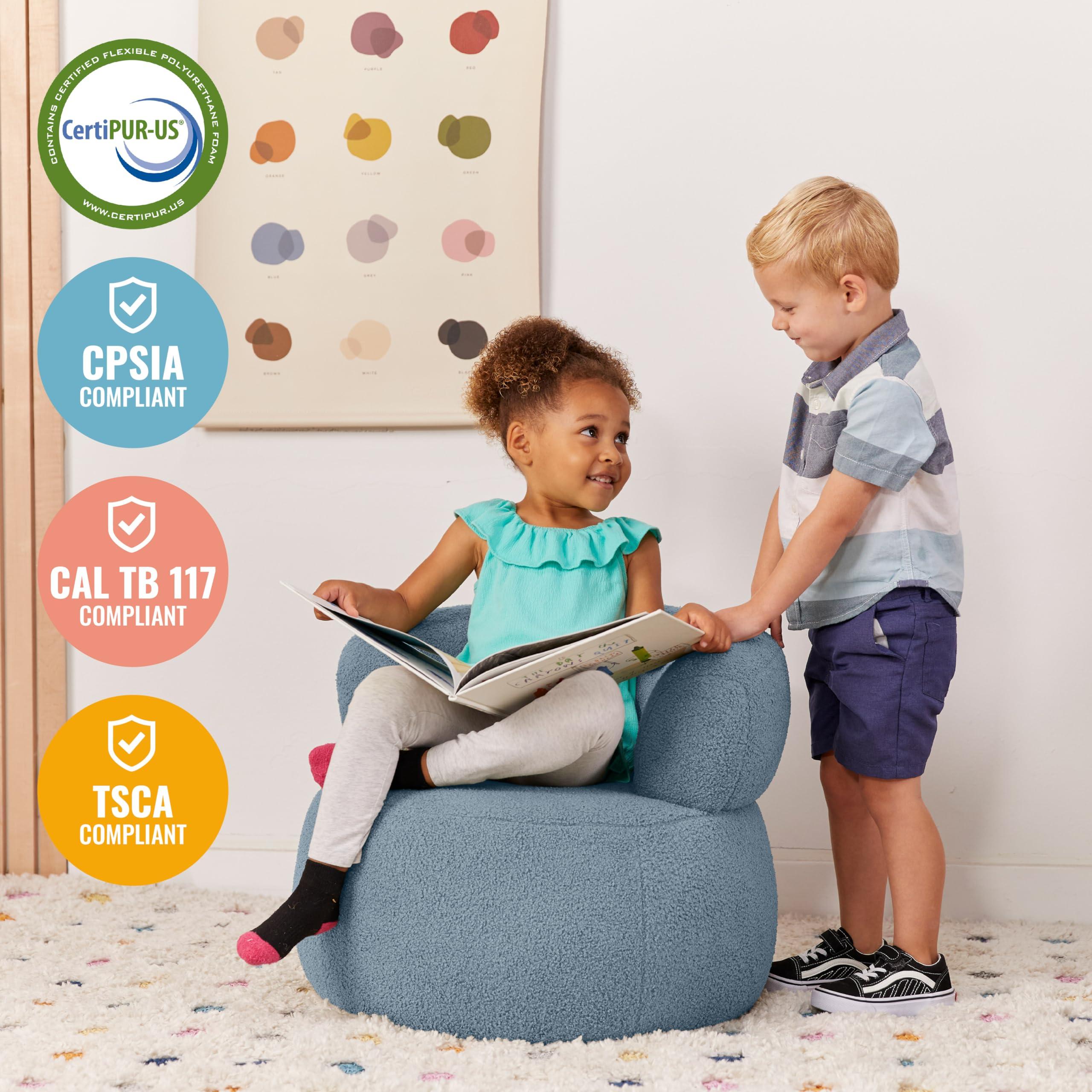 ECR4Kids ECR4Kids Sophie Accent Chair, Kids Furniture, Peacock Blue