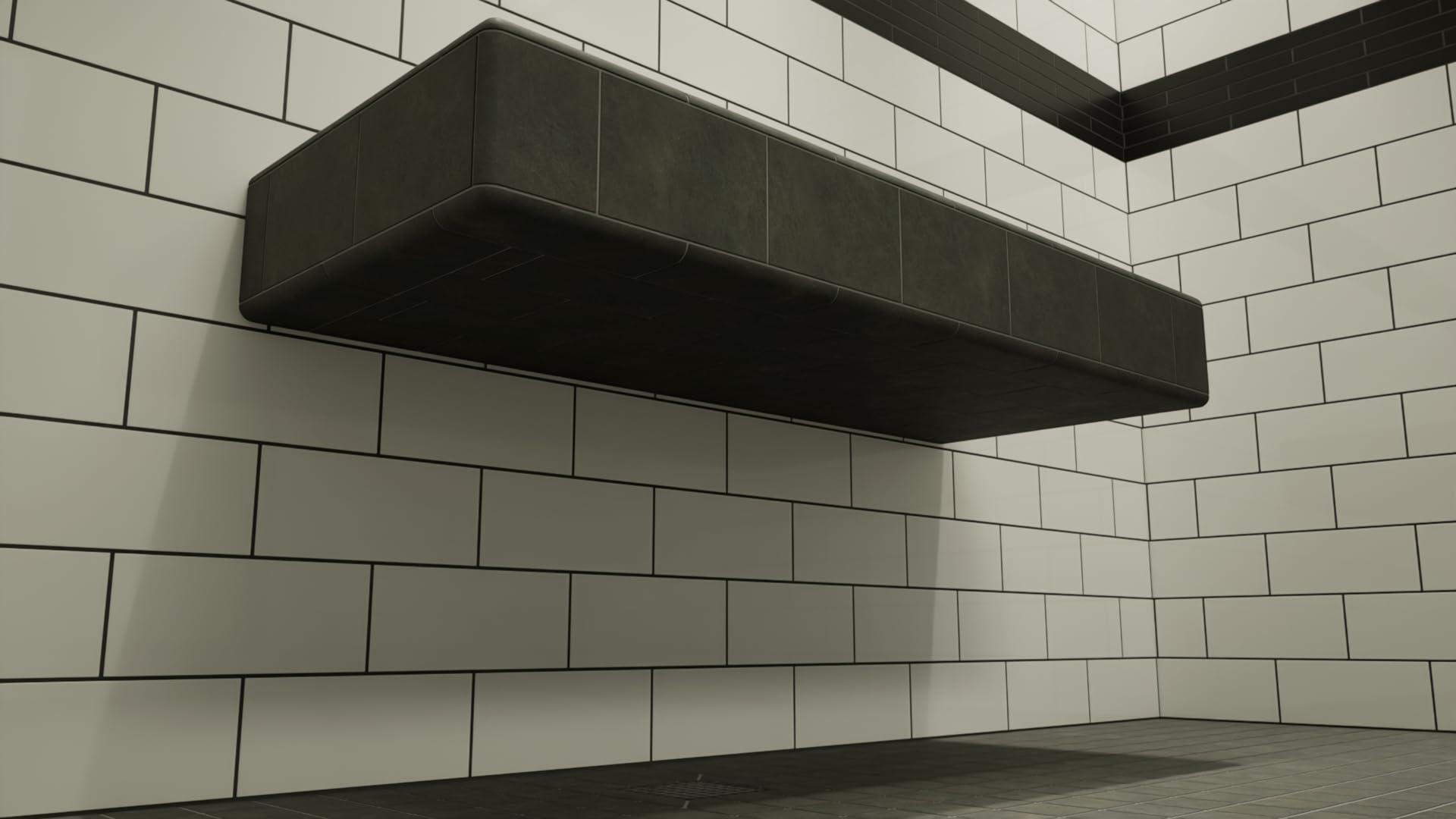 The Original Granite Bracket Floating Shower Bench Kit with GoBoard - Original Shower Bench Bracket (14x84)