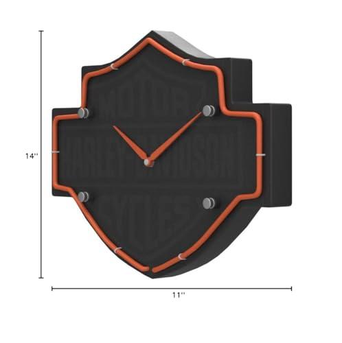 Harley-Davidson Harley-Davidson® Etched Bar & Shield Shaped Neon Clock