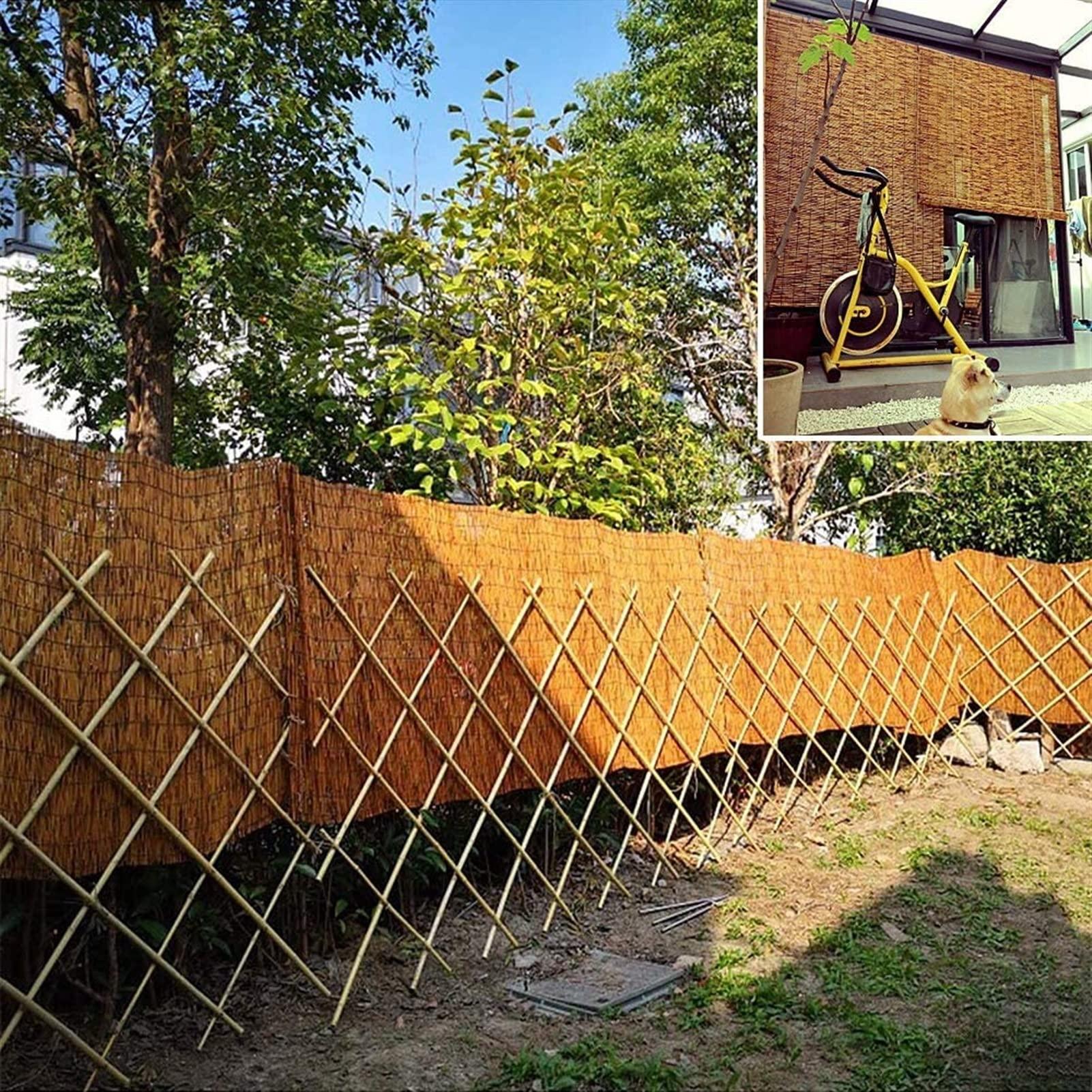 RHSH Roller Blinds - Bamboo Window Blinds - Vertical Blackout Blinds, 120x200cm 150x155cm 160x300cm, Shade, Ventilation, Cool, Roman Blind, Bamboo Roll Up Shades Blinds for Windows/Gazebo Natural Woven