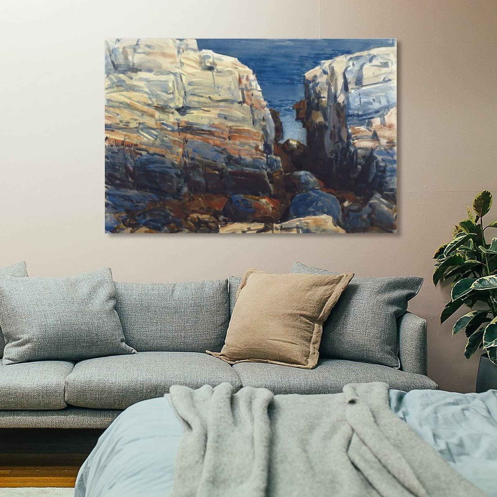 Niandu NIANDU Childe Hassam Poster of Impressionist Sea Landscape (4) Canvas Art Poster And Wall Art Picture Print Modern Family Bedroom Decor Posters 08x12inch(20x30cm)