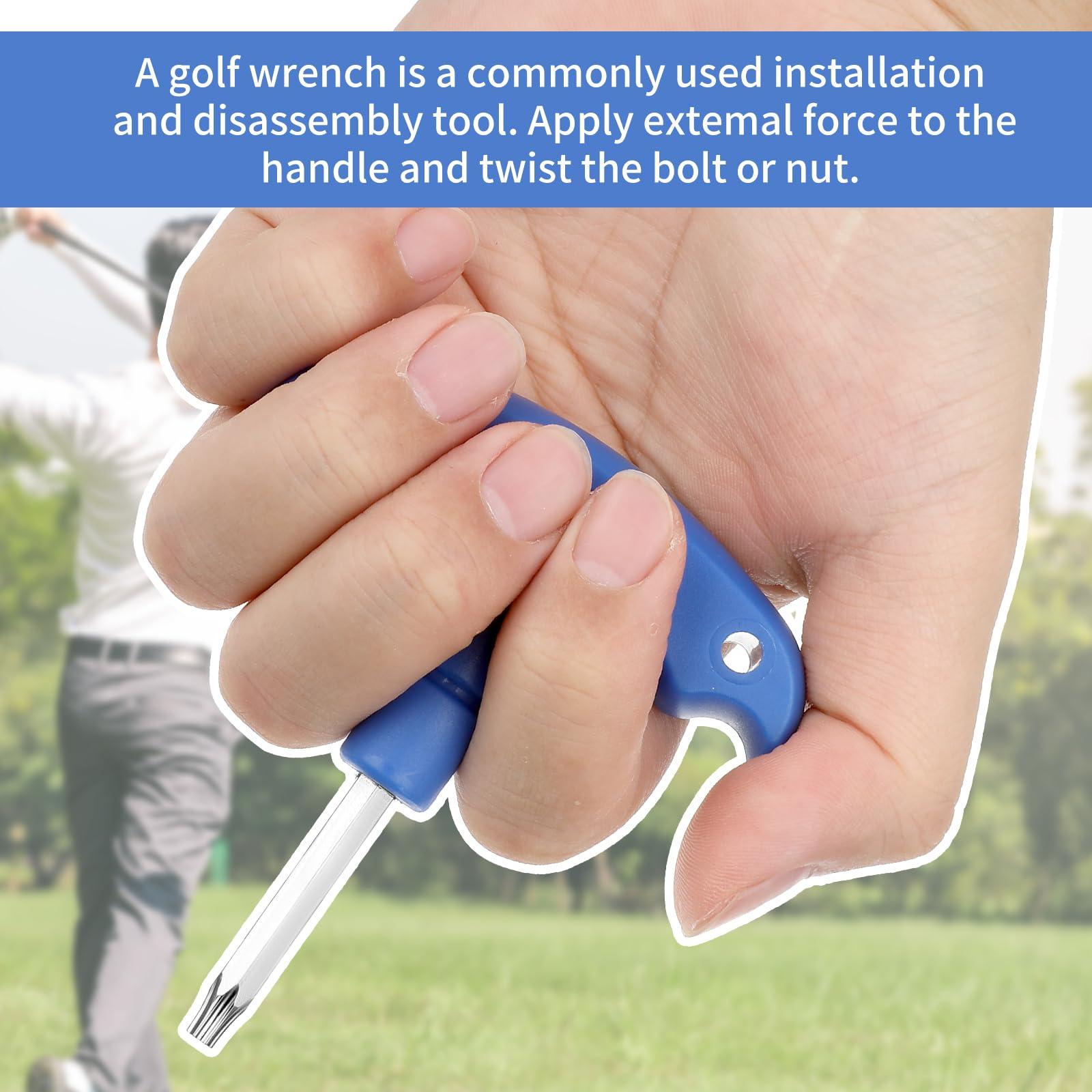 Sliverdew Golf Club Wrenches Tools Golf Torque Wrench Golf Head Adjustment Tool Stainless Steel Golf Club Driver Torque Tool with Plastic Handle, T20, Blue