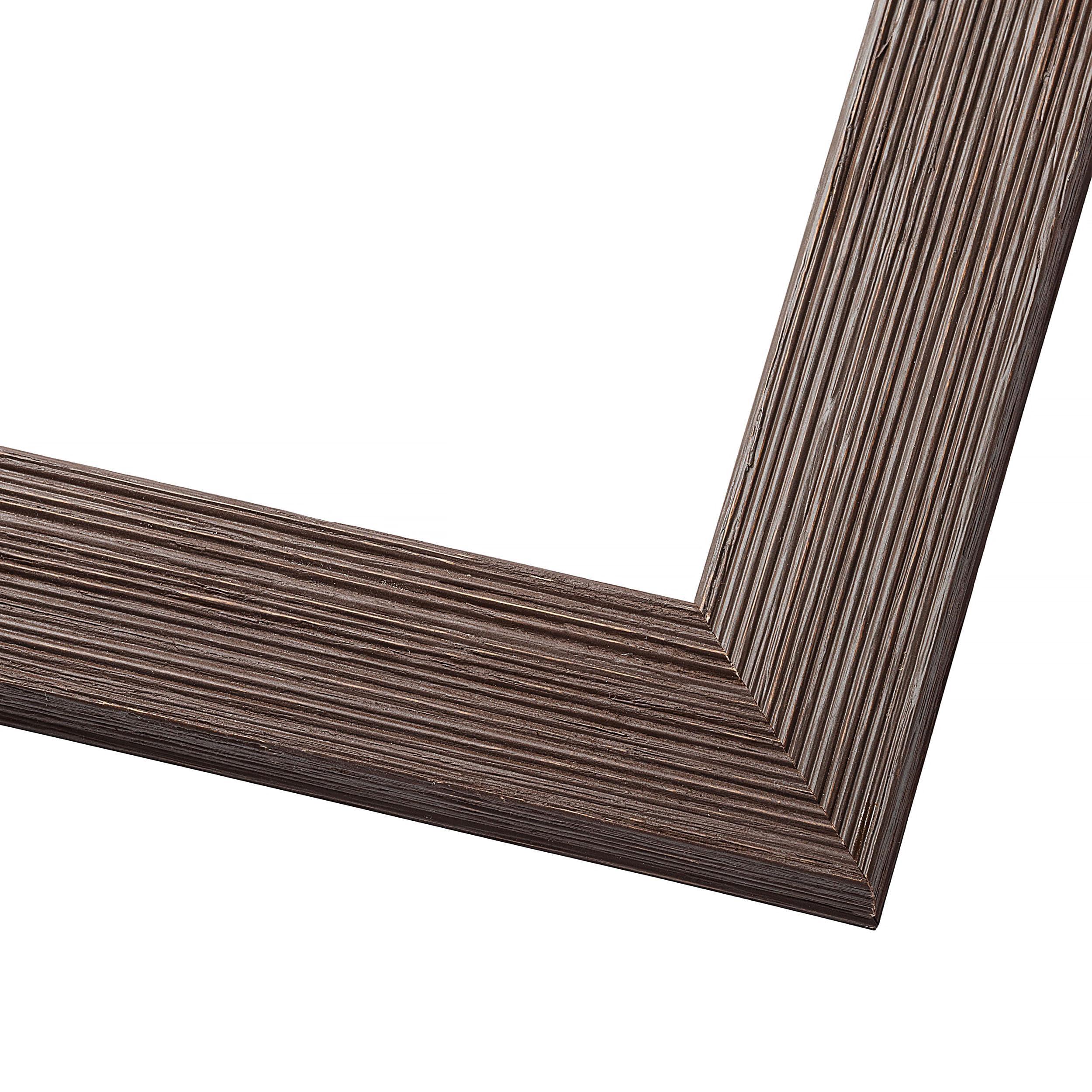 CustomPictureFrames.com 16x31 Frame Brown Farmhouse Solid Wood Picture Frame Width 1.5 Inches | Interior Frame Depth 0.5 Inches | Rustic Barnwood Brown Distressed Frame with UV Acrylic, Foam Board Backing & Hanging Hardware