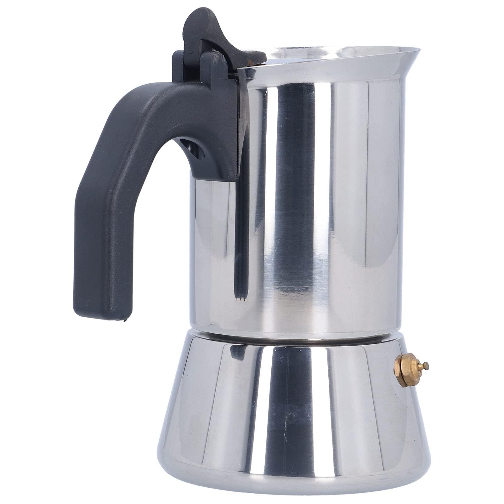 Kuuleyn Stovetop Espresso and Coffee Maker,Thicken Moka Pot,Stainless Steel Coffee Maker Pour Over Coffee Pot Italian Moka Pot for Home Kitchen Appliances Supplies