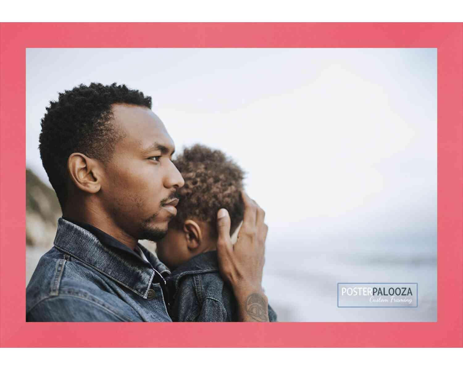 Poster Palooza Poster Palooza 36x28 Contemporary Complete Wood Picture Frame with UV Acrylic Plexiglass, Foam Board Backing & Hardware Included