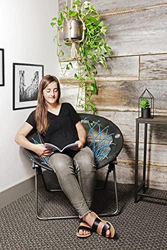 Zenithen Zenithen Limited Foldable Bunjo Bungee Chair for Dorms, Living Rooms, Bedrooms, Camping, Gaming & Lounging, Teal (Pack of 2)