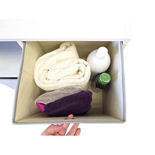 VidaNaticle VidaNaticle Large Storage Bins, Colonial Fabric Bin, Foldable Storage Boxes, Storage Baskets for Organizing, Shelves, Bedroom, Home, Office (11\"x11\"x11\", Beige, 3 Pack)