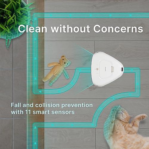 EVERYBOT EVERYBOT Three-Spin Robot Mop - Ultra Quiet Smart Mopping Robot Cleaner Only | Powerful Stylish 3 Spin Wet Mop for Hard Floor & Tile Cleaning with Remote Control | Large Water Tank