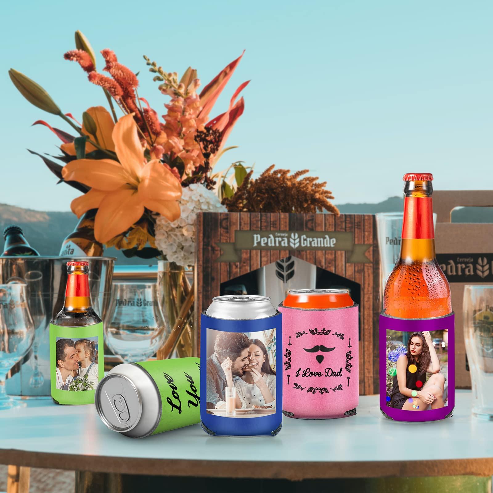 Westpearl Custom Can Sleeve Beer Coolers 50pcs Bulk Personalized Can Cooler With Photo Logo Customized Insulated Beverage Bottle Holder for Party Weddings Fishing Picnics