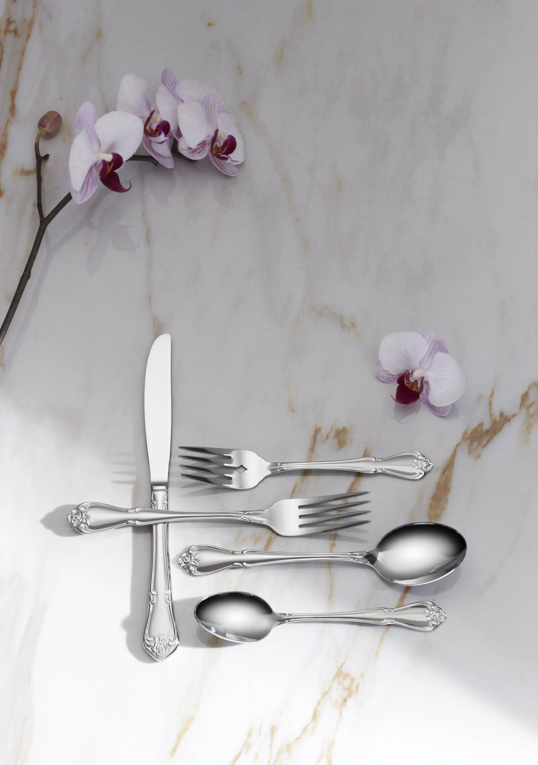 Oneida Oneida True Rose Dinner Forks, silver set of 4