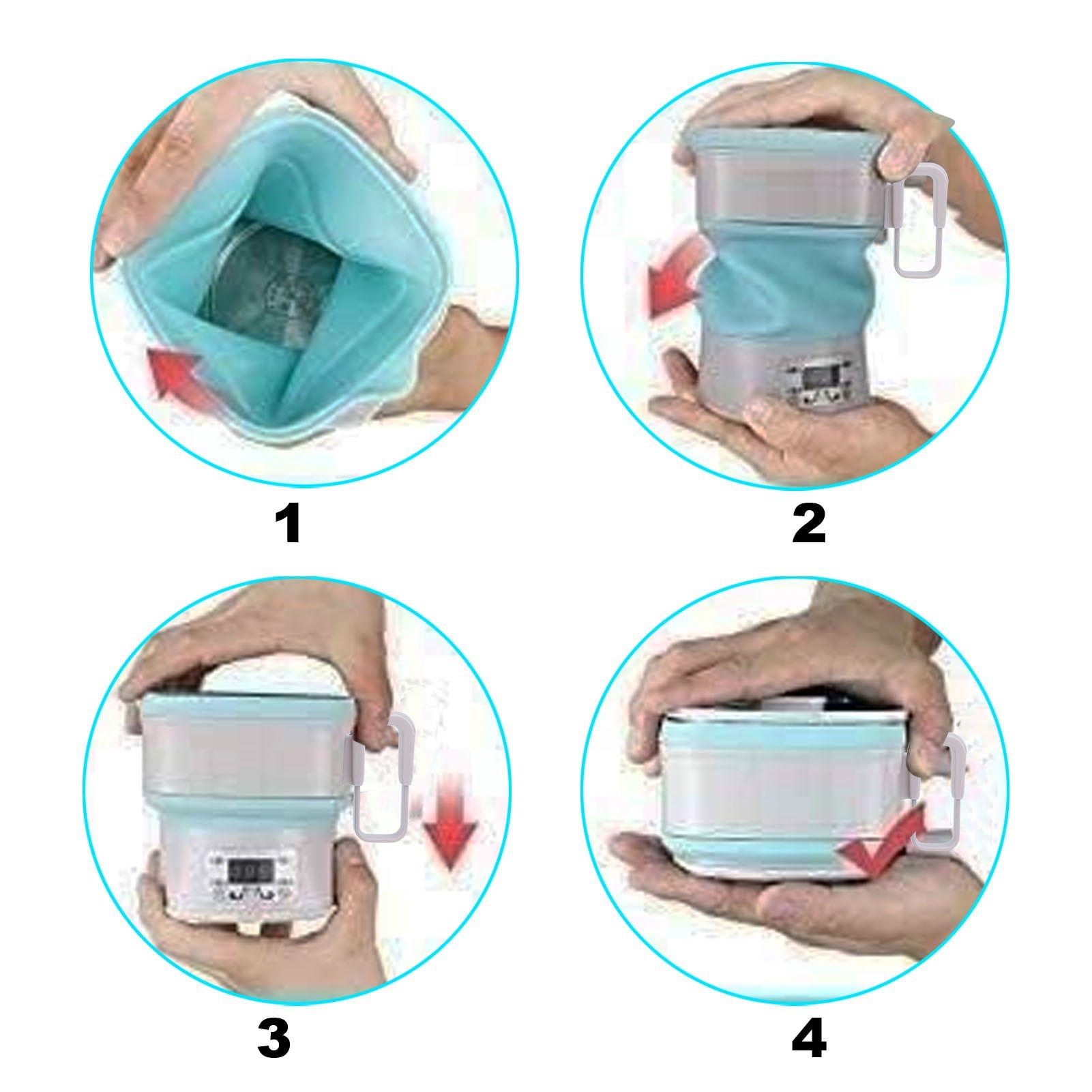 Jectse Folding Electric Kettle, Portable Travel Kettle Dual Voltage with Fast Heating for Office, Outdoor Use (EU)